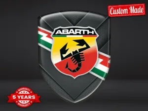 Fiat Abarth Décalcos Bombés Finition Chic Badge Bombé Personnalisé
